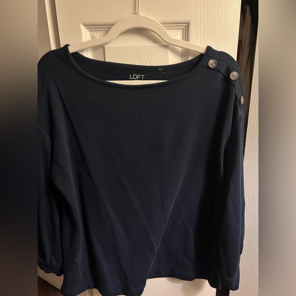 Loft Navy Top NWOT